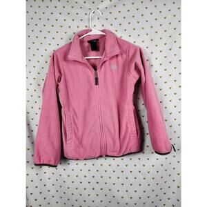 The North Face girls pink fleece warm jacket medium